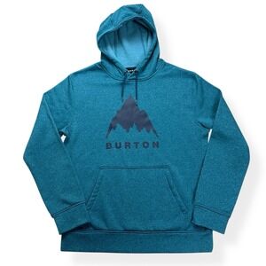 Burton Snowboards Oak Pullover Hoodie Sweatshirt Men's Size Medium‎ Blue Heather